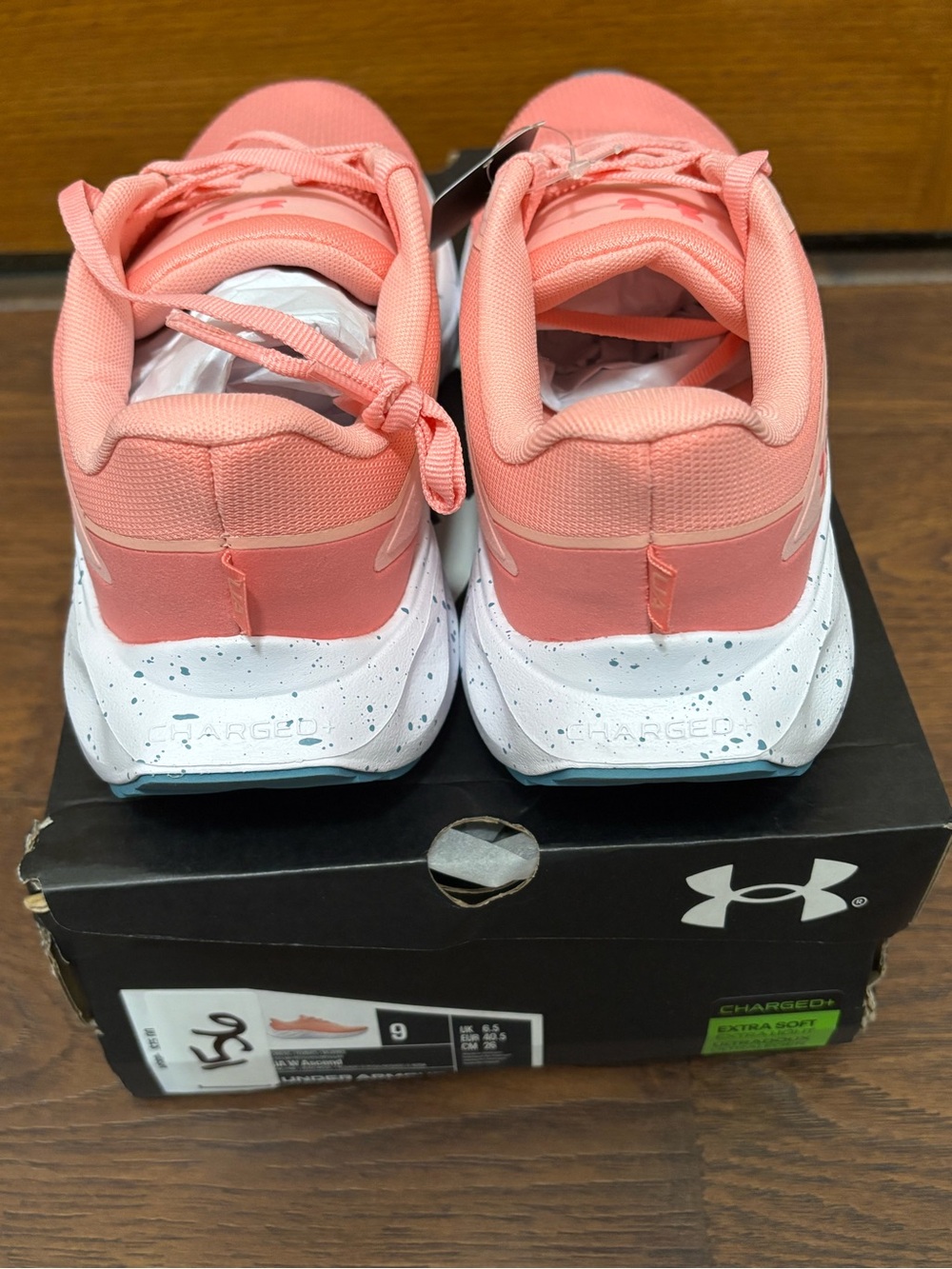 Under Armour Charged+ Ascend Women’s Running Shoes Pink Size 9 NIB - Picture 4 of 10